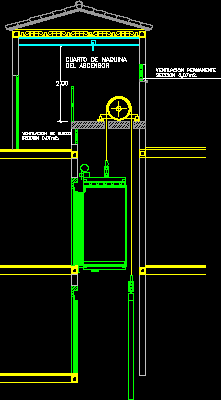 Elevator Engine Room In Height 2D DWG Block for AutoCAD • Designs CAD
