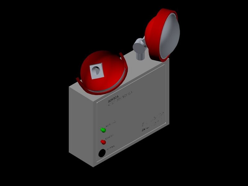 Emergency Lamp 3D DWG Model for AutoCAD