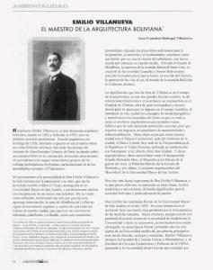 Emilio Villanueva The Master Of Architecture Boliviana PDF (Document)