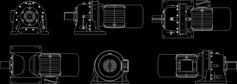 Engine DWG Block for AutoCAD