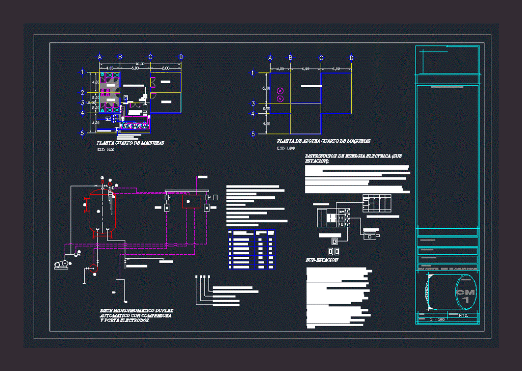 Engine Room DWG Block for AutoCAD