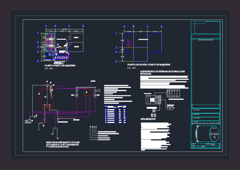 Engine Room DWG Block for AutoCAD