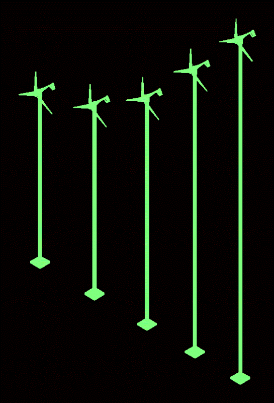Eolicas 3D DWG Model for AutoCAD