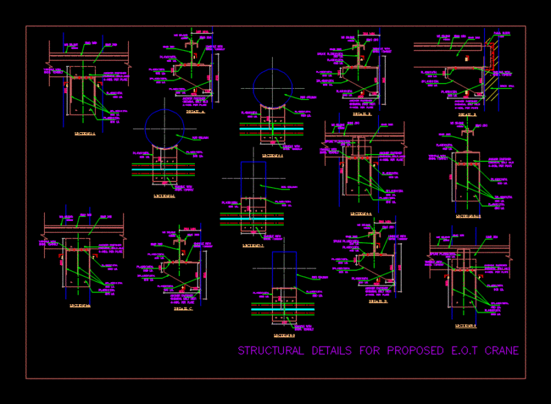 Eot Crane DWG Detail for AutoCAD