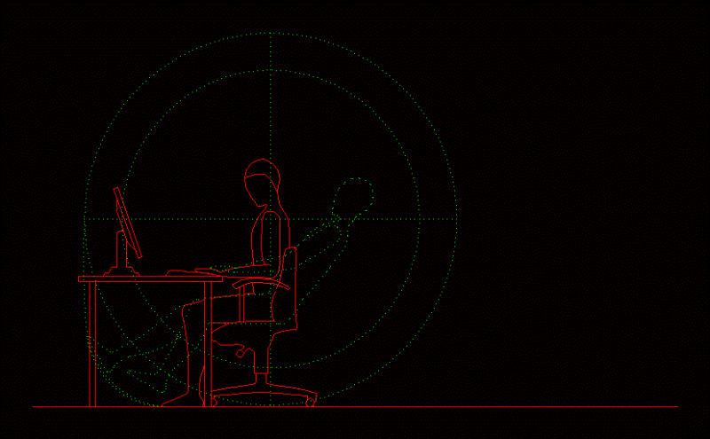 Ergonomic Design DWG Block for AutoCAD