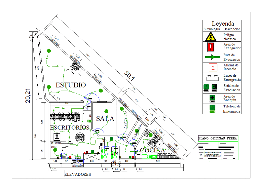 Escape Plan Outline Output DWG Plan for AutoCAD