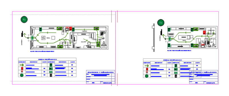 Evacuation Center DWG Block for AutoCAD