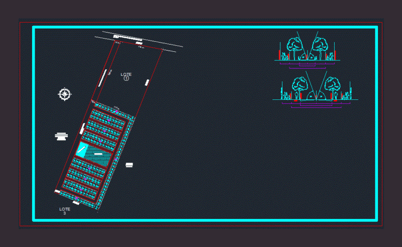 Example Allotment DWG Block for AutoCAD