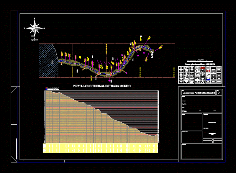 Example Planialtimetric Levantamento 2D DWG Elevation for AutoCAD