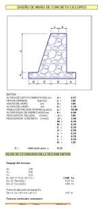 Excel Sheet Cyclopean Wall And Gabion XLS Excel Spreadsheet