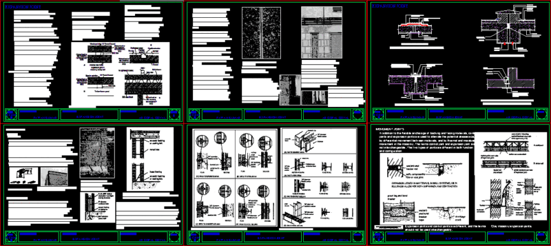 Expansion Joints Illustrated DWG Section for AutoCAD