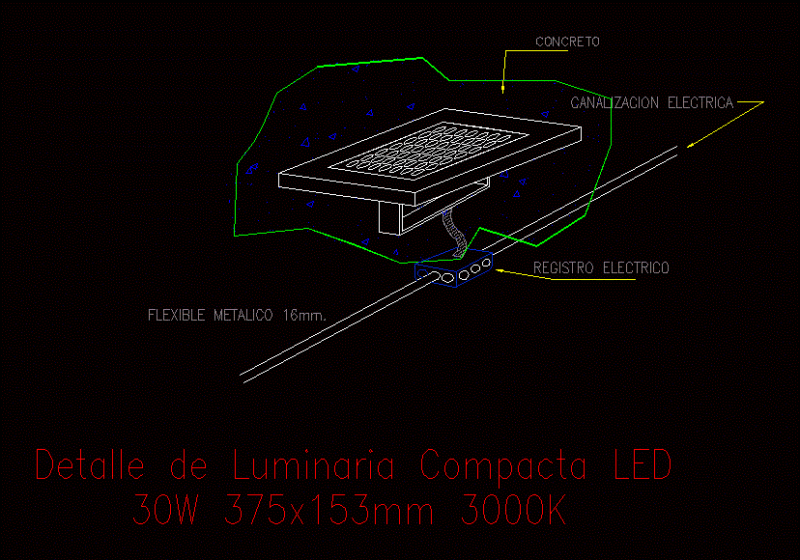 Extreme Luminaire Soobrepuesta DWG Block for AutoCAD