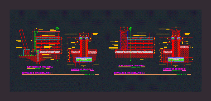 Extreme Planter DWG Block for AutoCAD