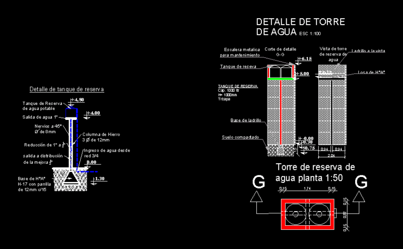 Extreme Water Tower DWG Detail for AutoCAD