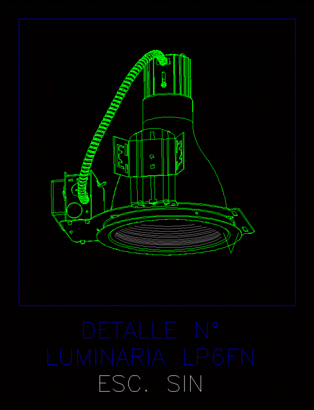 LP6FN Recessed Downlight CAD Block