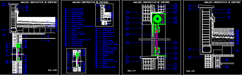Facade – Invested Terrace DWG Detail for AutoCAD
