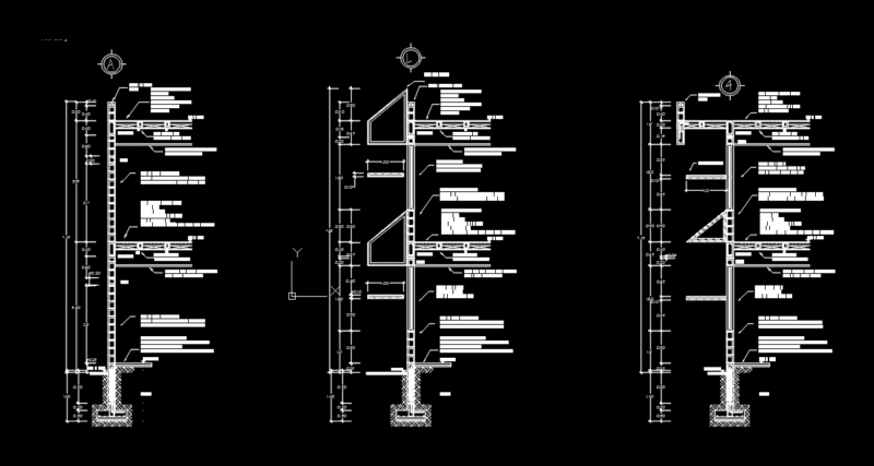 Facade Cuts DWG Detail for AutoCAD