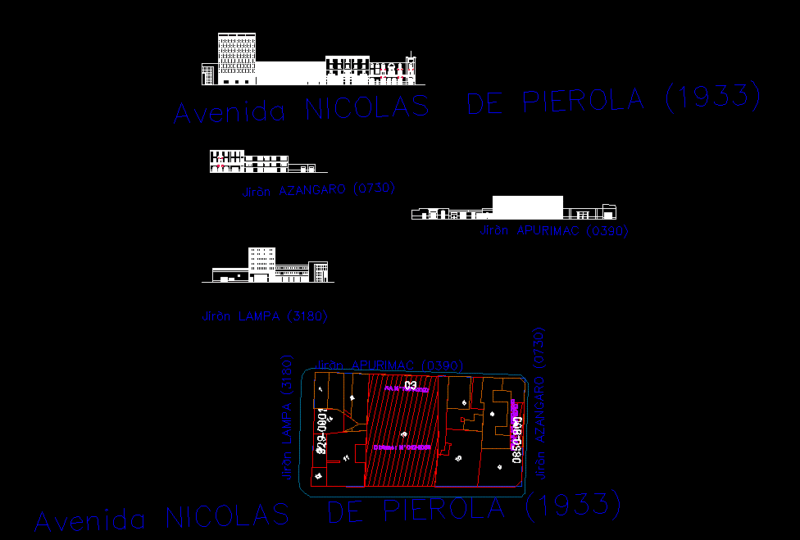 Facades Lima Centro DWG Block for AutoCAD