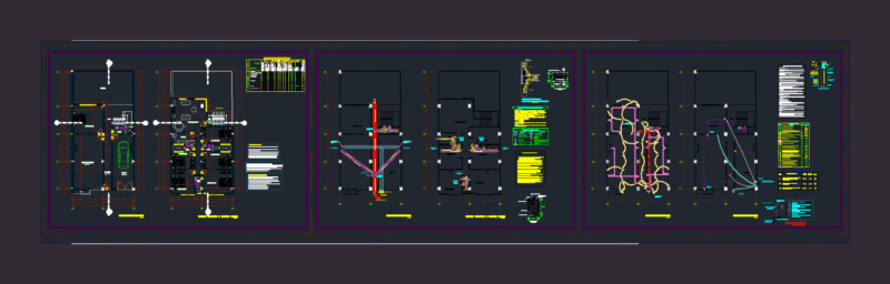 Facilities Houses DWG Block for AutoCAD