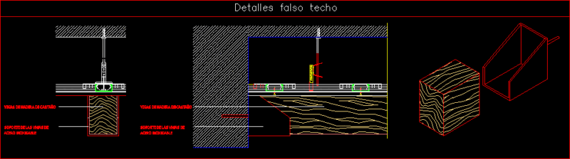 False Roof – Ceiling DWG Detail for AutoCAD