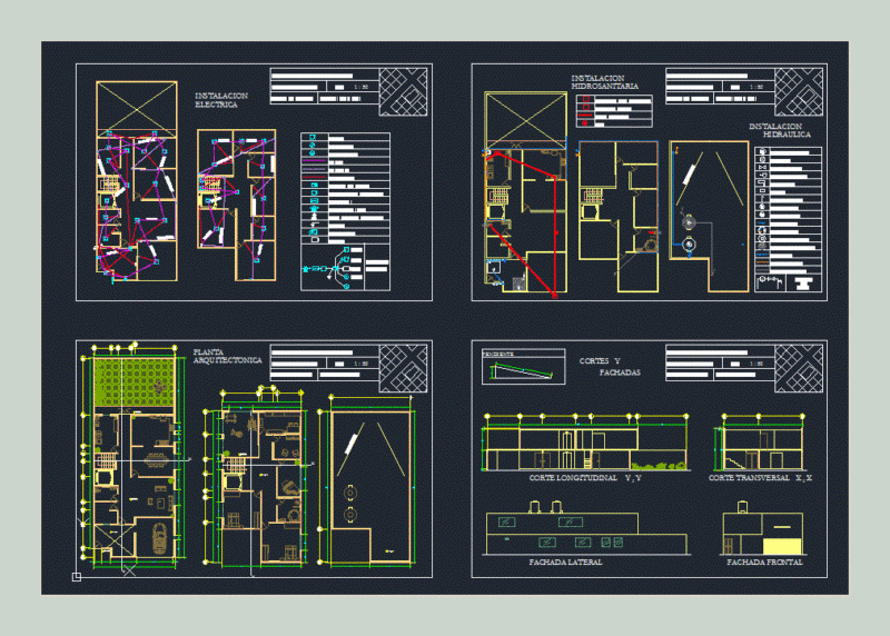Family Facilities DWG Block for AutoCAD