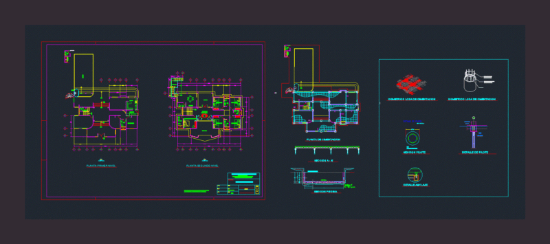Family Foundations – Piles DWG Section for AutoCAD