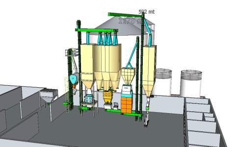 Feed Mill Model 3D SKP Model for SketchUp