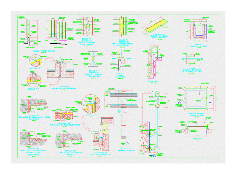 Fence And Metal Ralling DWG Detail for AutoCAD