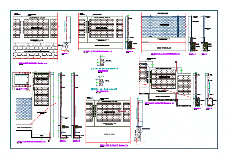 Fence Perimetric DWG Detail for AutoCAD
