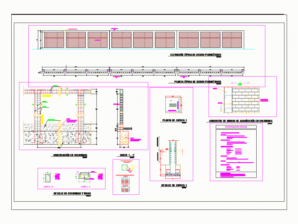 Fence Perimetric DWG Detail for AutoCAD • Designs CAD