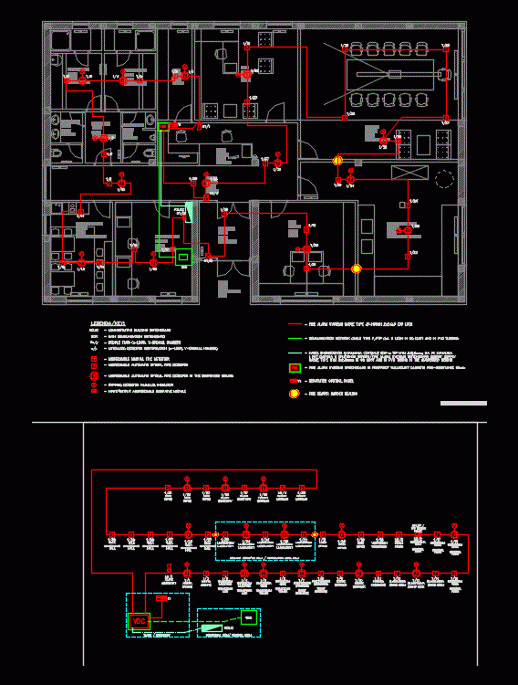 Fire Alarm System Office Building Dwg Block For Autocad Designs Cad Hot Sex Picture 9122