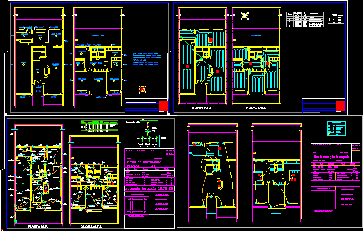 - Fire Alarm System - Radiant Heating - House DWG Block for AutoCAD