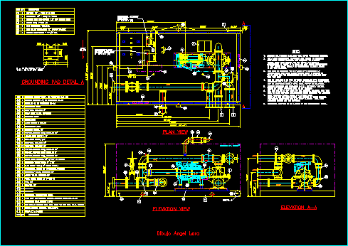 Fire Bomb DWG Elevation for AutoCAD – Designs CAD water cooled air conditioning diagram 