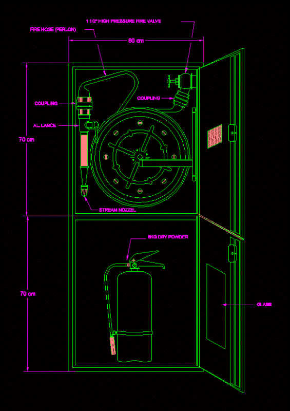 Fire Box DWG Block for AutoCAD