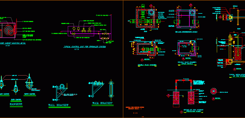 Fire Fighting General Details DWG Detail for AutoCAD • Designs CAD
