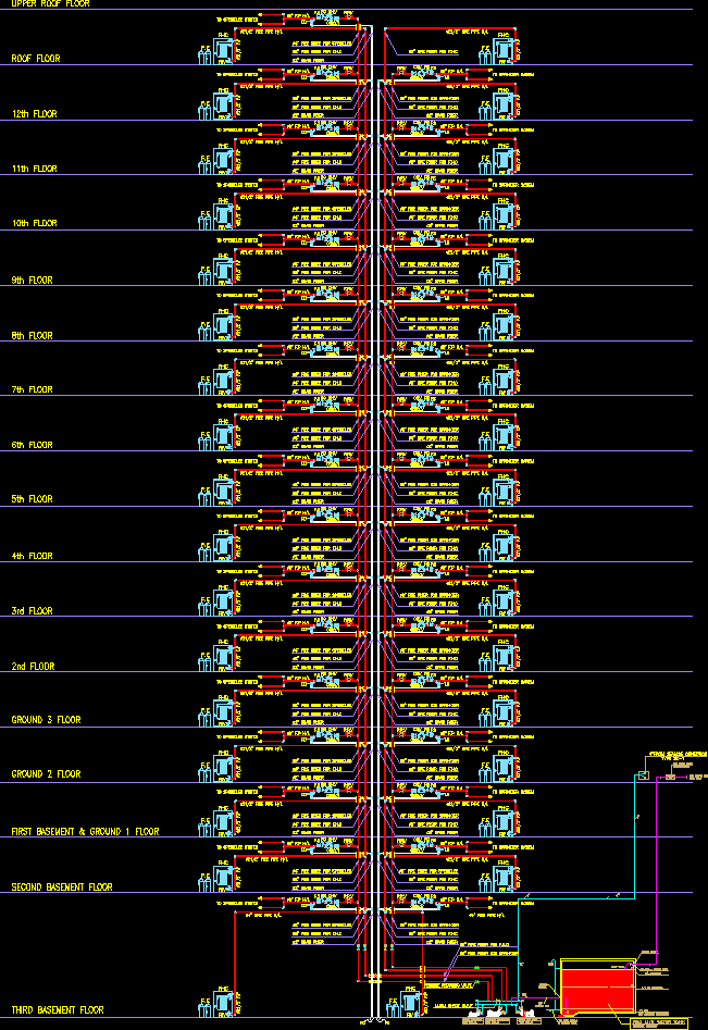 Fire Fighting System DWG Section for AutoCAD • Designs CAD