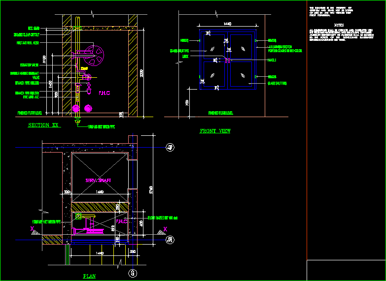 Fire House Cabinet DWG Detail for AutoCAD • Designs CAD