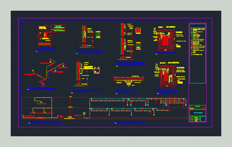 Fire Protection System DWG Block for AutoCAD