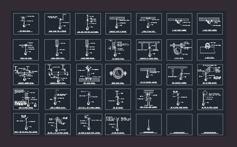 Fire Sprinkler Hanger Details DWG Detail for AutoCAD