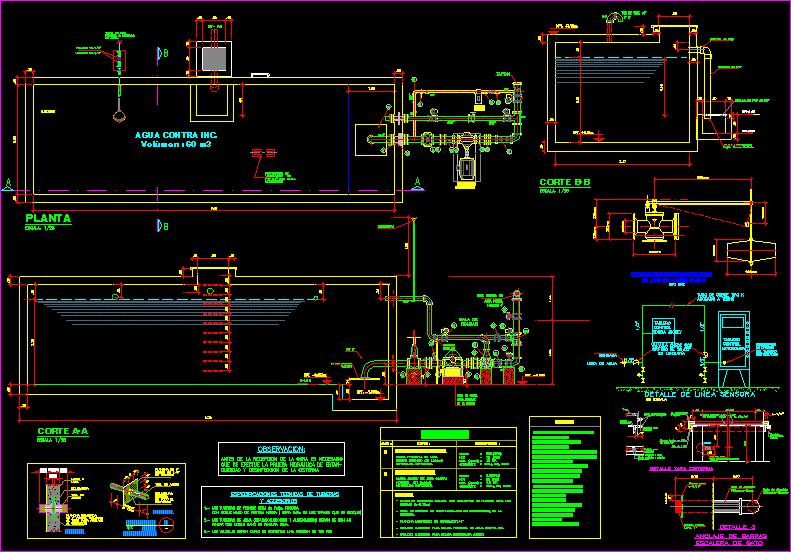 Fire Water Tank DWG Detail for AutoCAD • Designs CAD