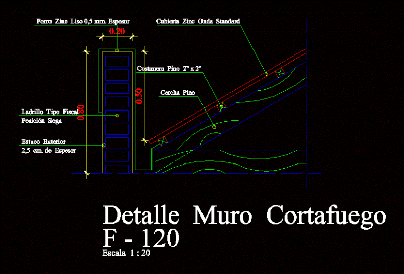 Firewall DWG Block for AutoCAD
