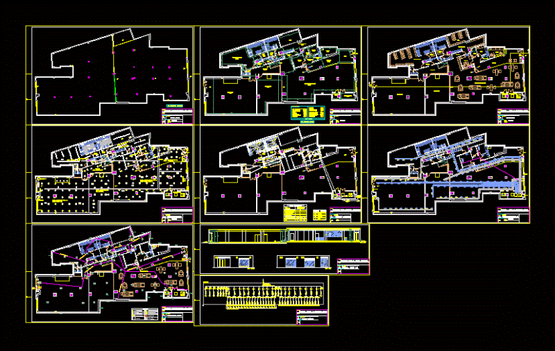 Fitness Center DWG Elevation for AutoCAD