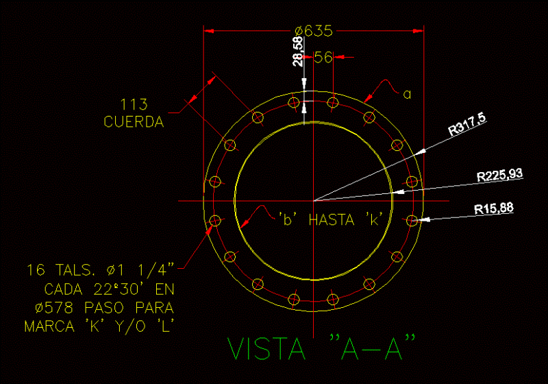 Flange DWG Block for AutoCAD
