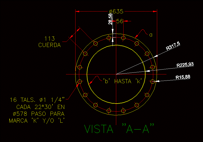 Чертеж dwg фланец