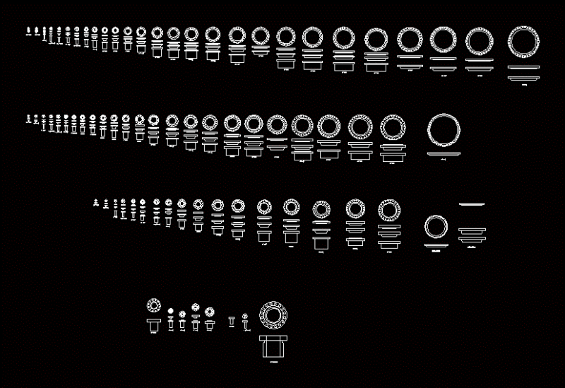 Flange`S DWG Block for AutoCAD