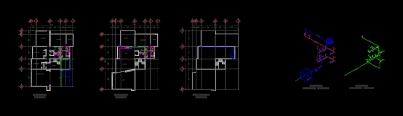 Flat Housing Facilities DWG Block for AutoCAD