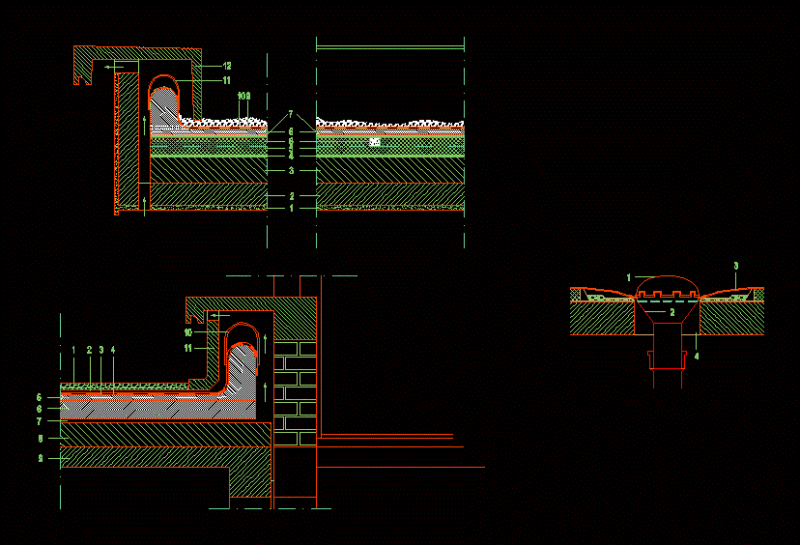 Flat Roof DWG Detail for AutoCAD