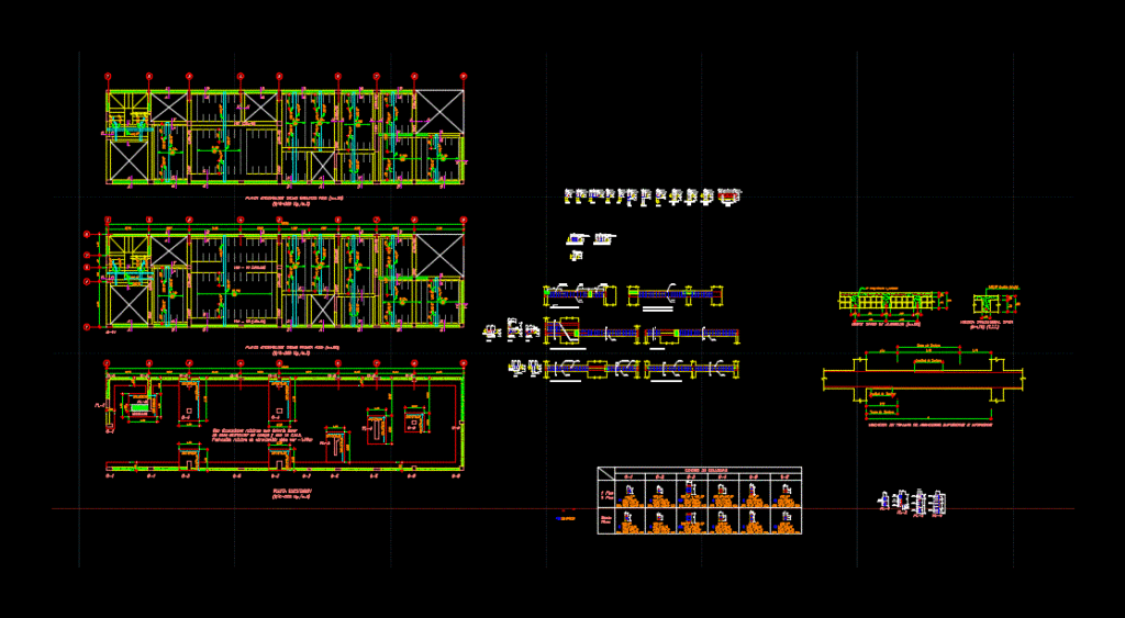 Flat Structures Housing DWG Plan for AutoCAD
