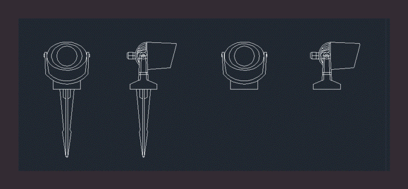 Flood Lights DWG Block for AutoCAD
