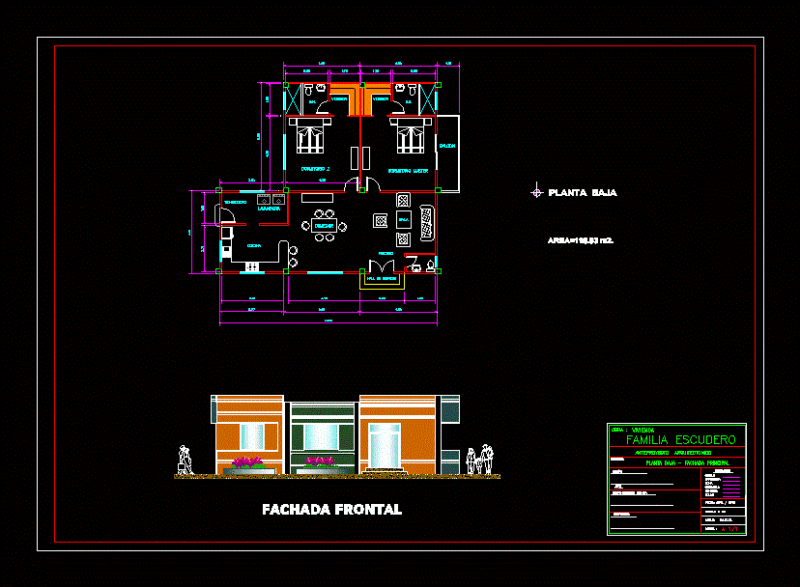 Floor Family House DWG Block for AutoCAD